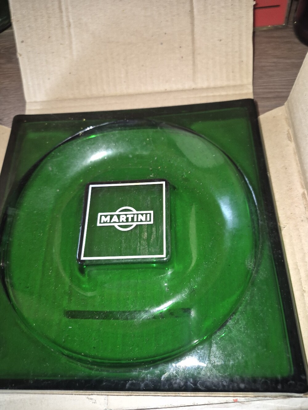Green Glass Decorative Plate